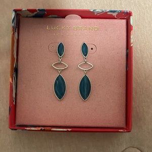 Lucky Brand Teal-Blue Drop Earrings
